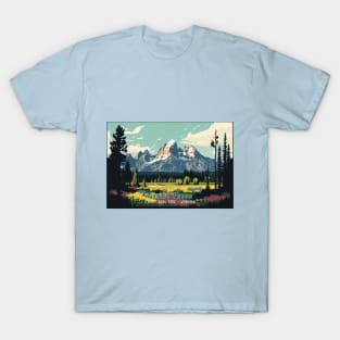 Grand Teton National Park Vintage Travel Poster T-Shirt